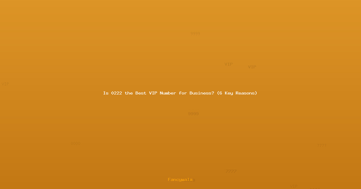 Is 0222 the Best VIP Number for Business? (6 Key Reasons)